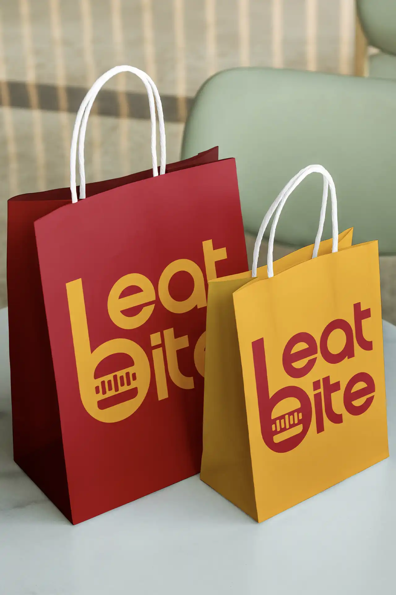 Bolsas para restaurante llamado BeatBite, creadas por Exvi Solutions
